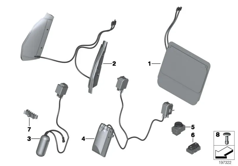 Схема «Поясничная опора переднего сиденья»
