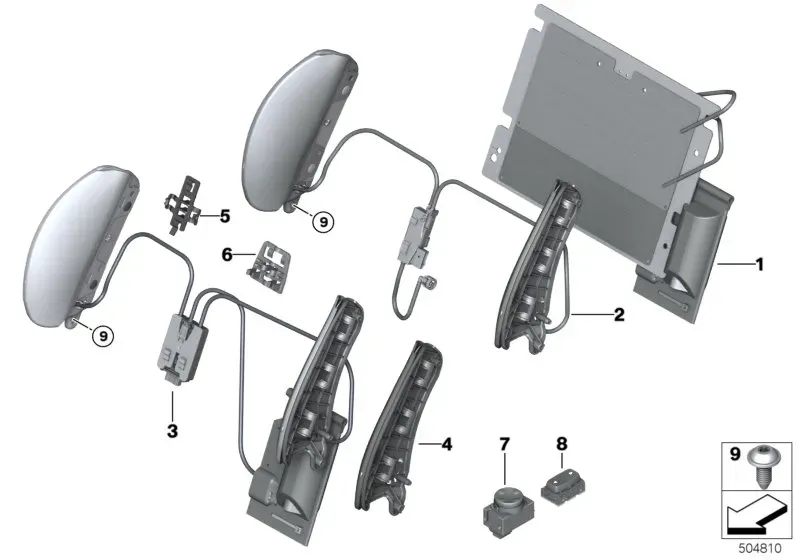 Front seat lumbar support diagram