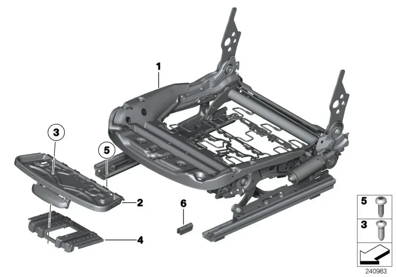 Front seat frame diagram