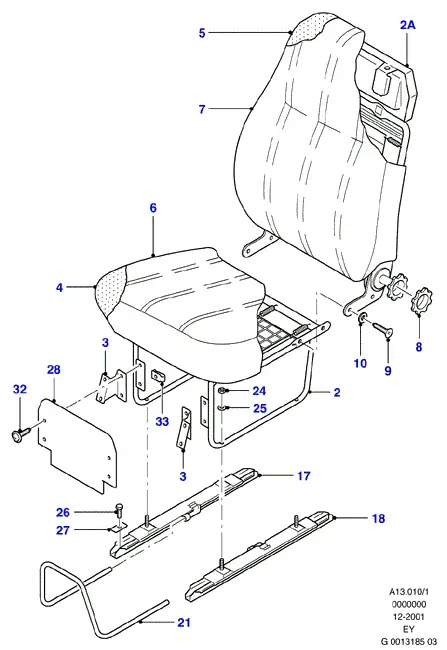 Front seat diagram