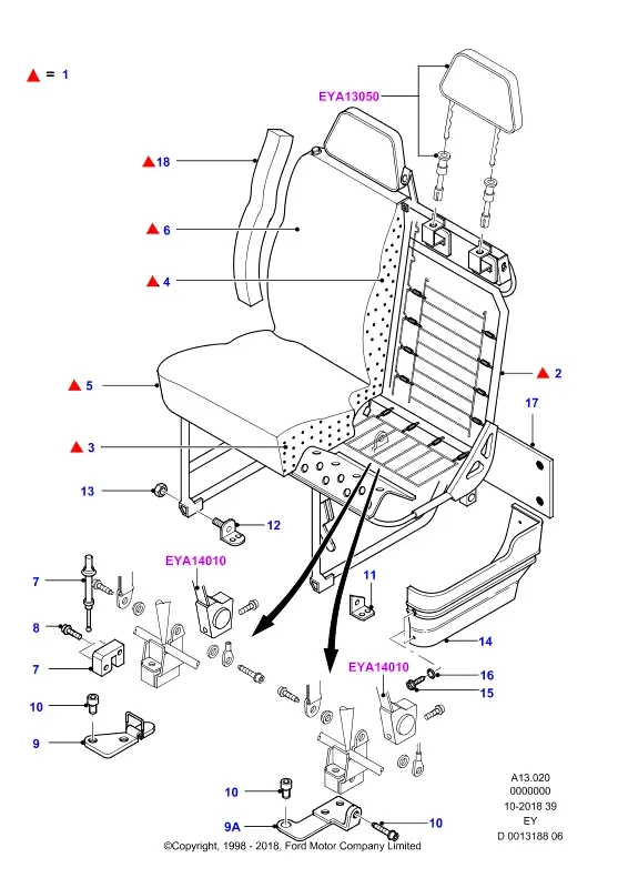 Rear seat diagram