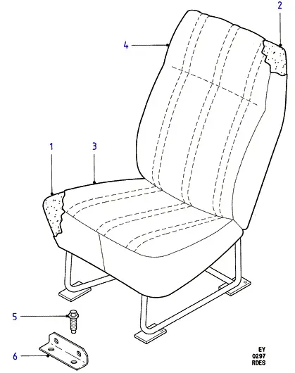 Rear seat diagram