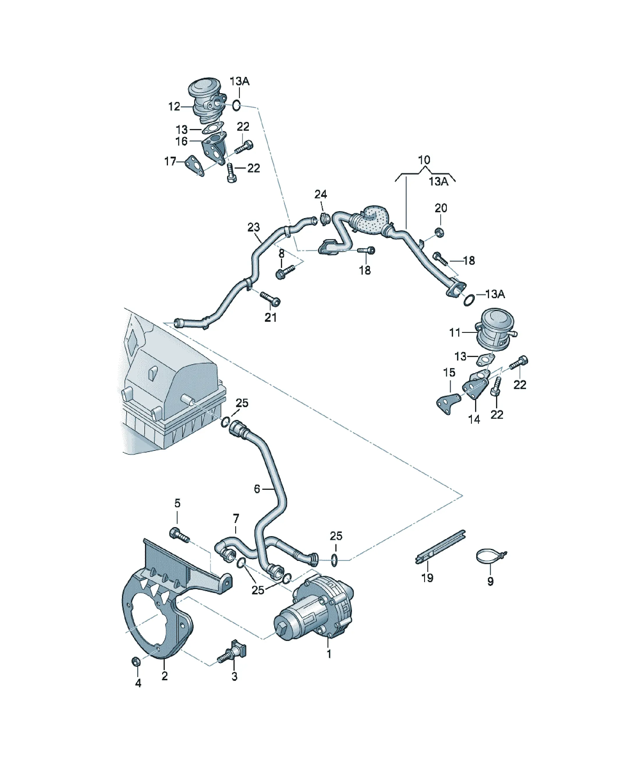 Secondary air injection system diagram
