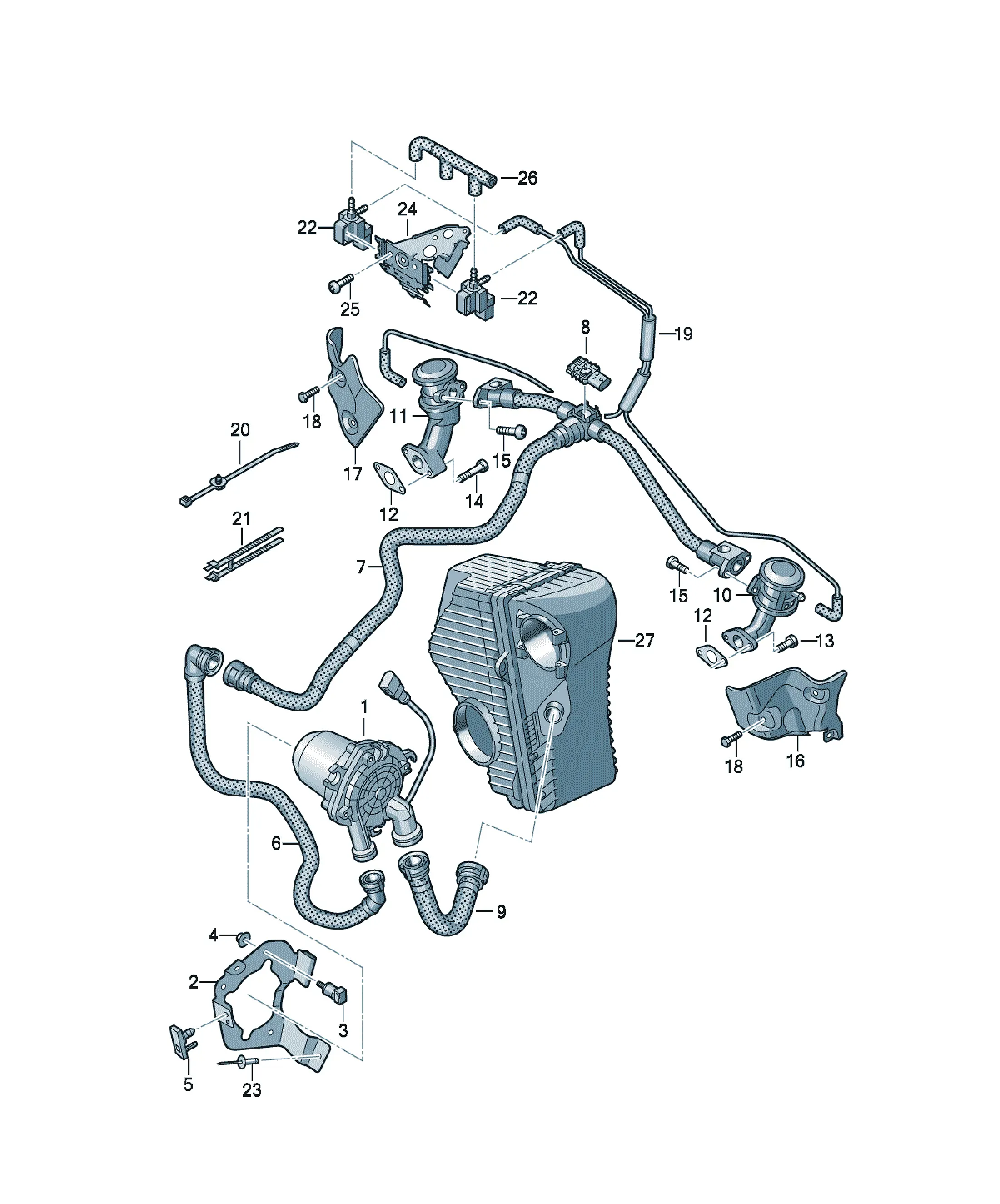 Secondary air injection system diagram