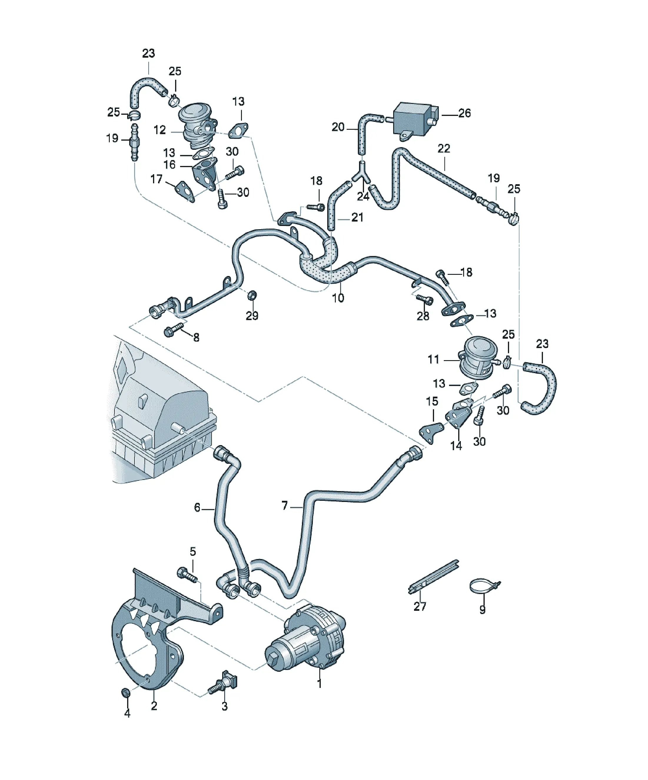 Secondary air injection system diagram