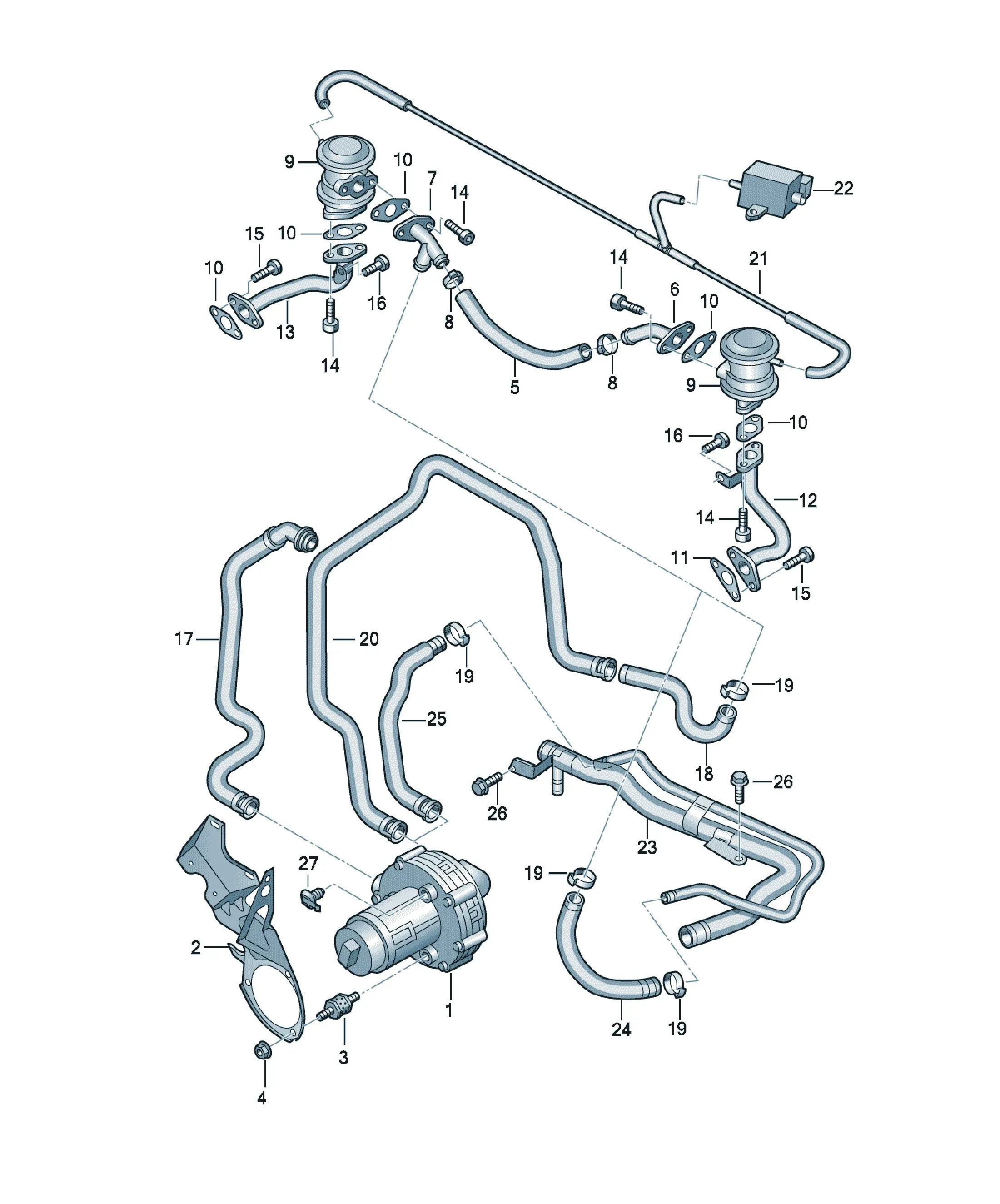 Secondary air injection system diagram