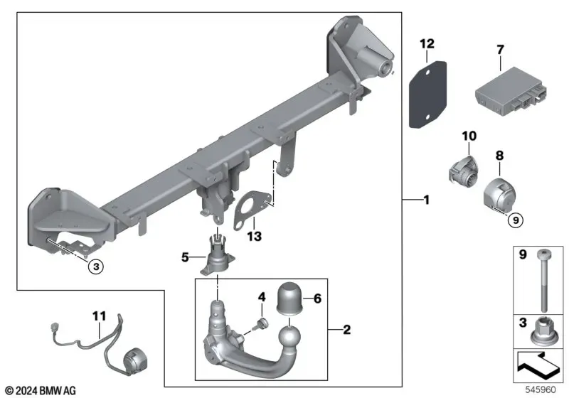 Detachable Tow Bar diagram