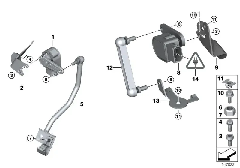 Ride height sensor diagram