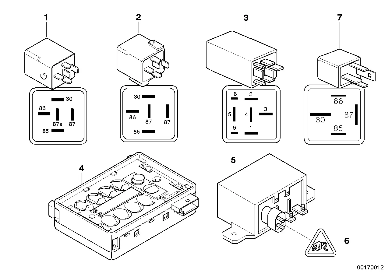 Sensors and relays diagram