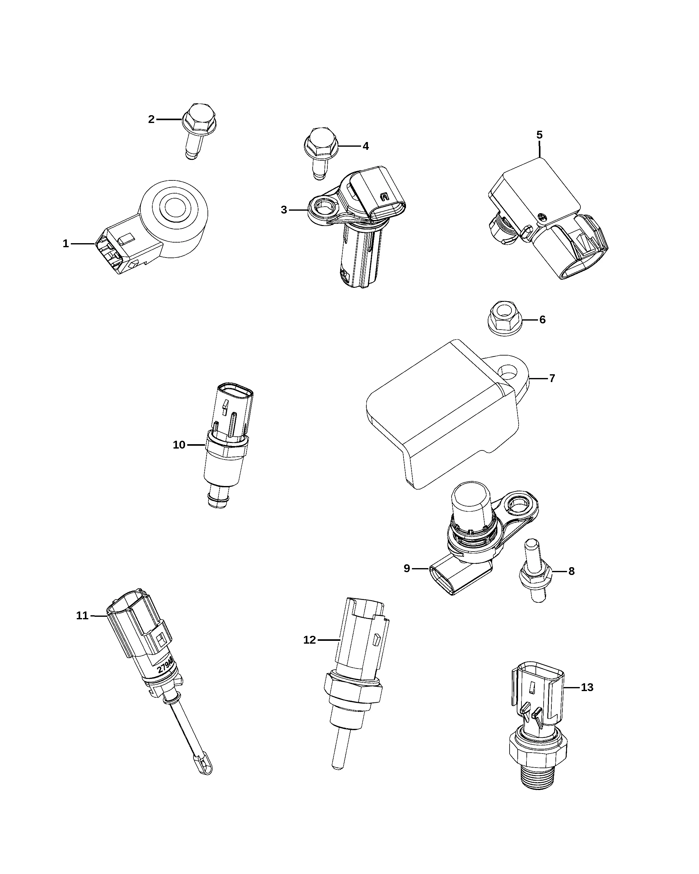 Engine sensors diagram