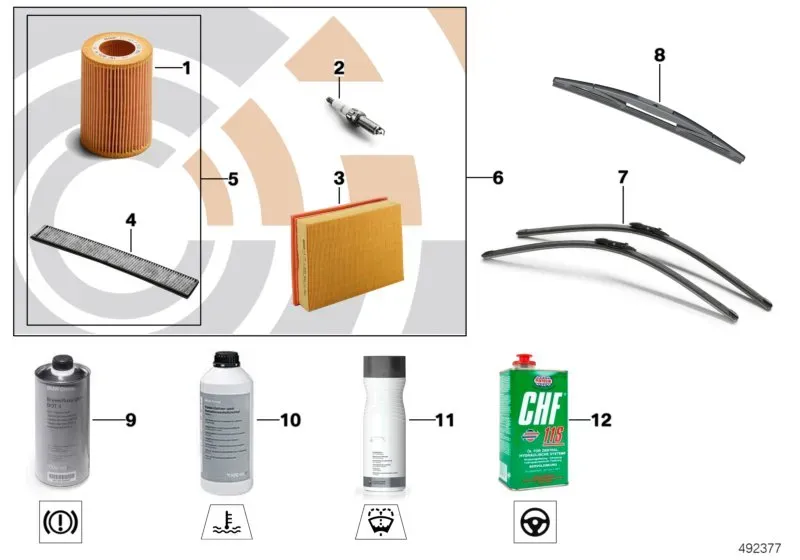 Maintenance consumables diagram