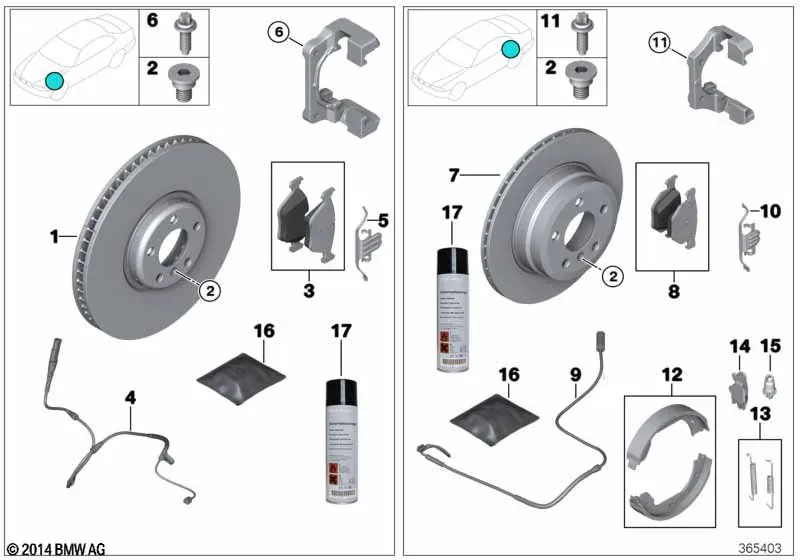 Brake Service Kit diagram