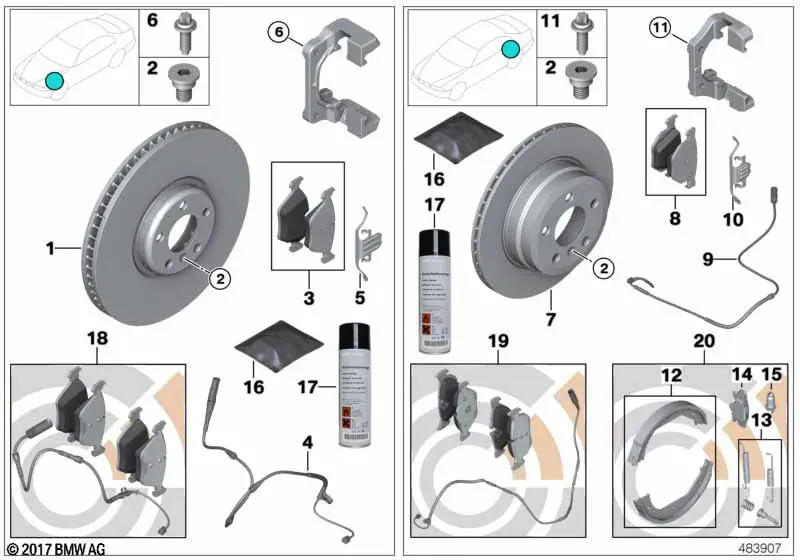 Brake Service Kit diagram