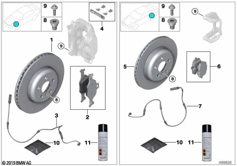 Brake Service Kit diagram