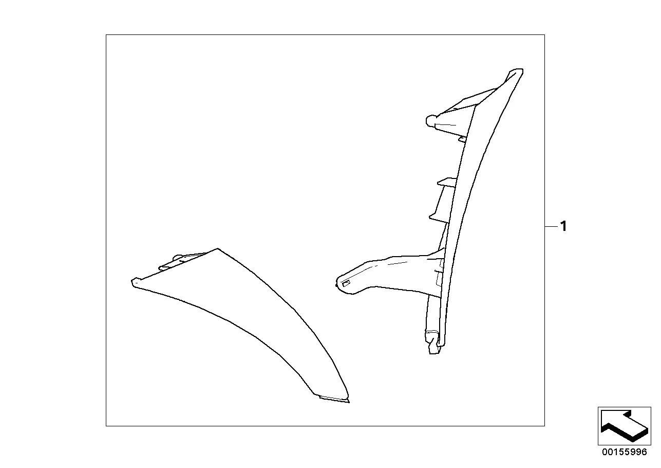 Steering wheel trim diagram