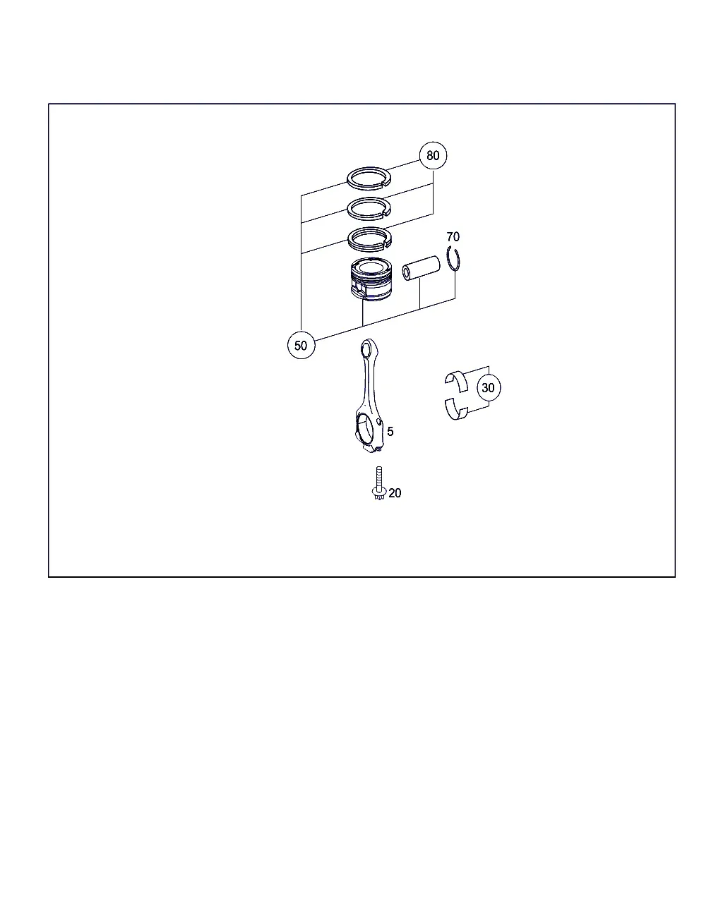 Connecting Rod and Piston diagram