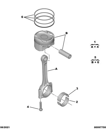 Connecting Rods, Pistons and Piston Rings diagram