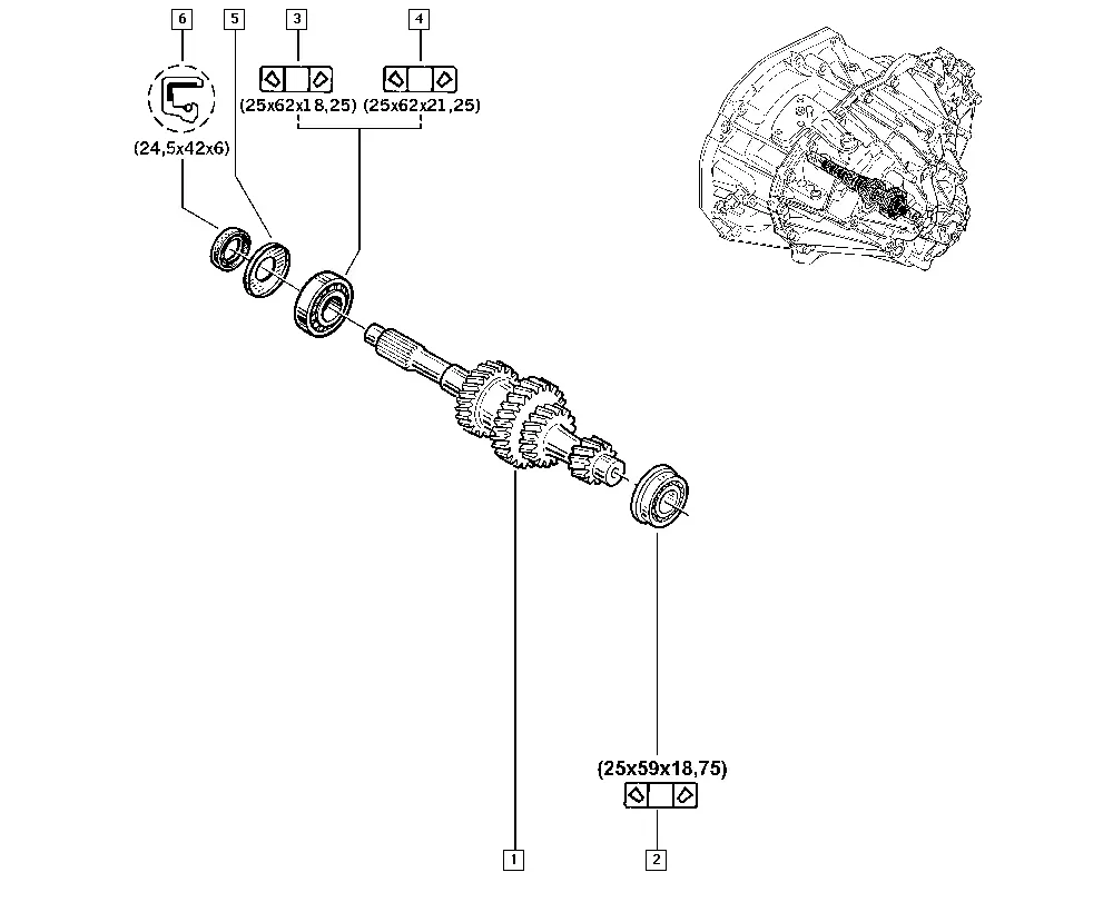 Transmission Gears diagram