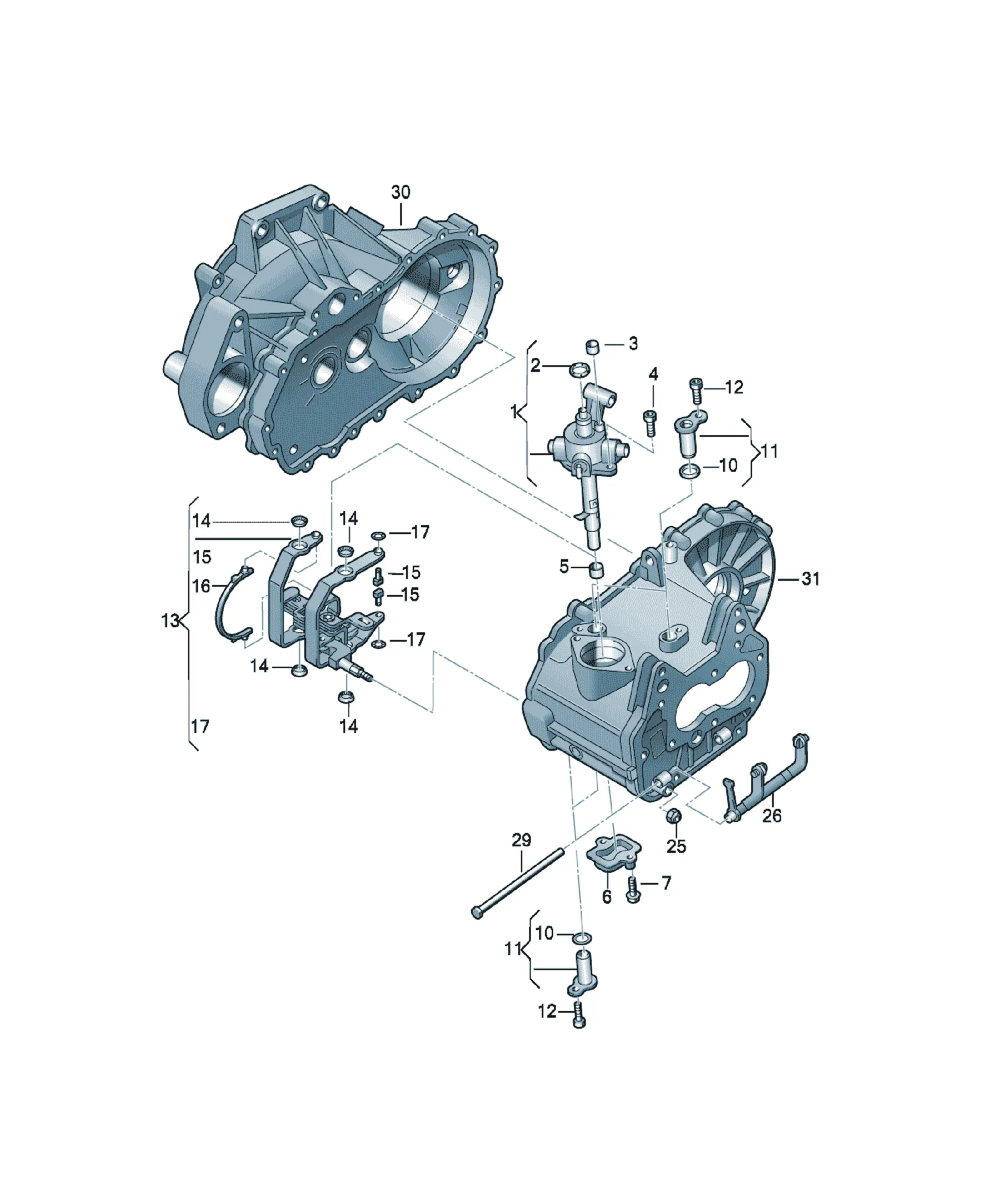 Gear selection mechanism diagram