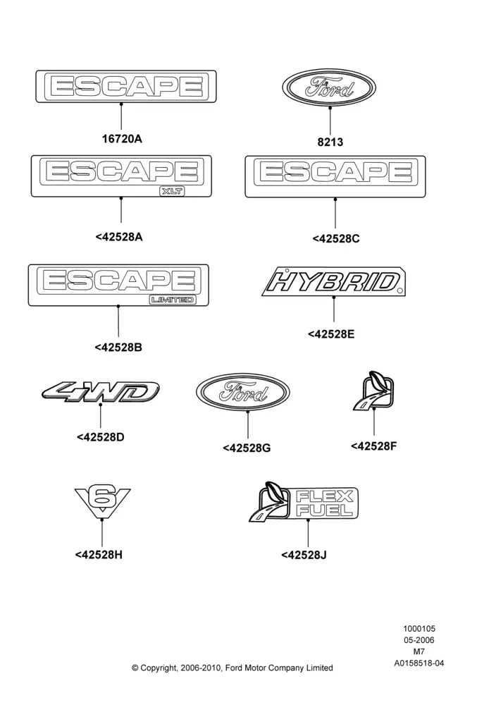 Name Plates and Emblems diagram