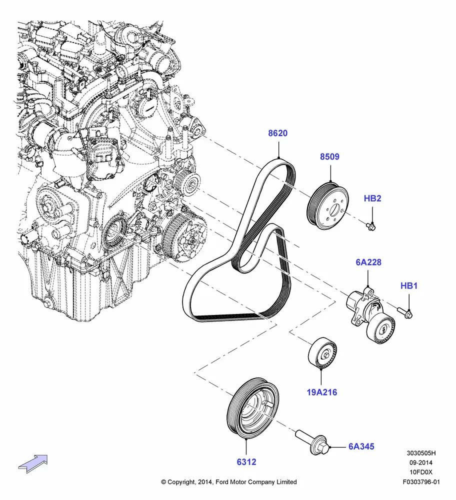 Pulleys and Drive Belts diagram