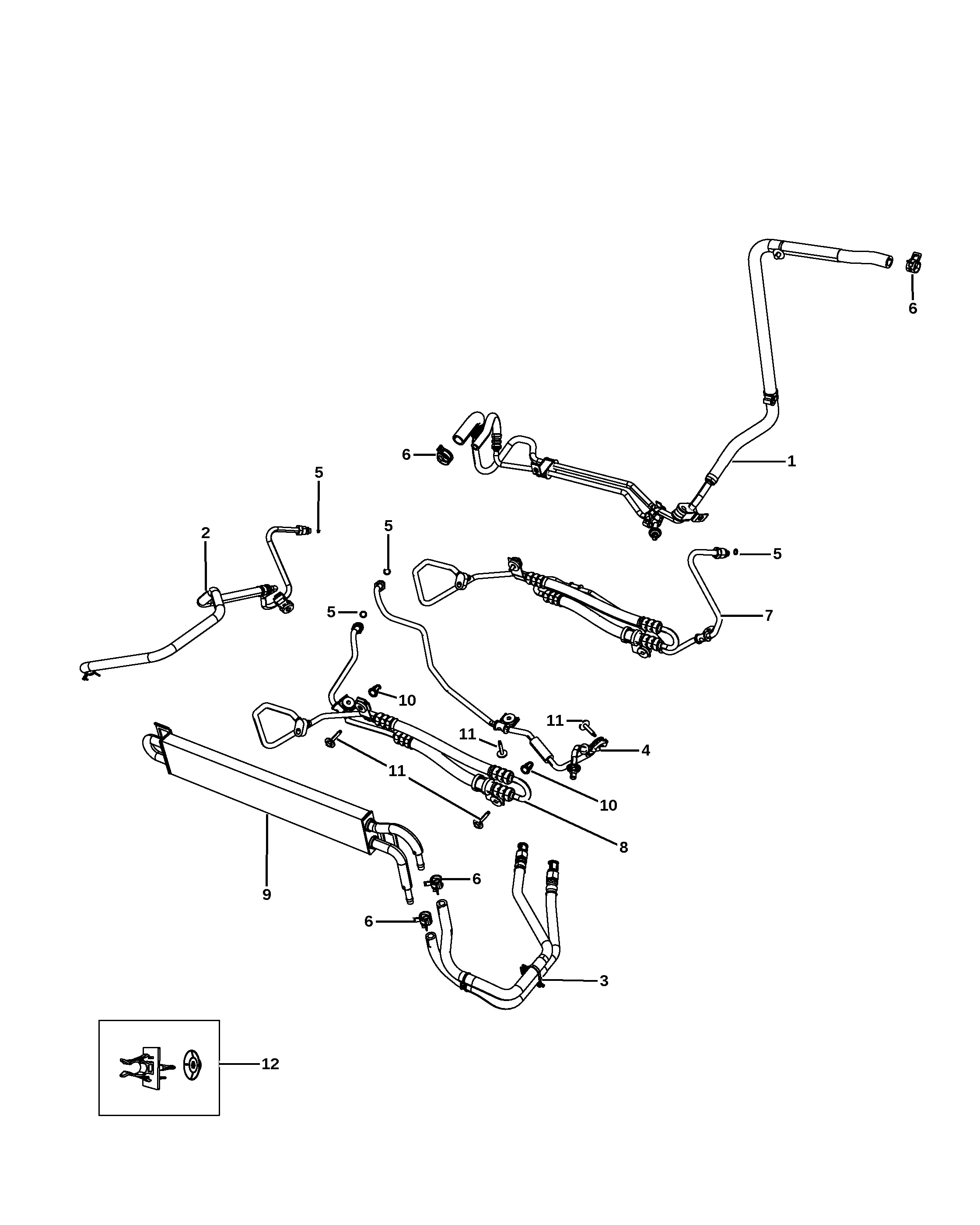 Power Steering Hoses diagram