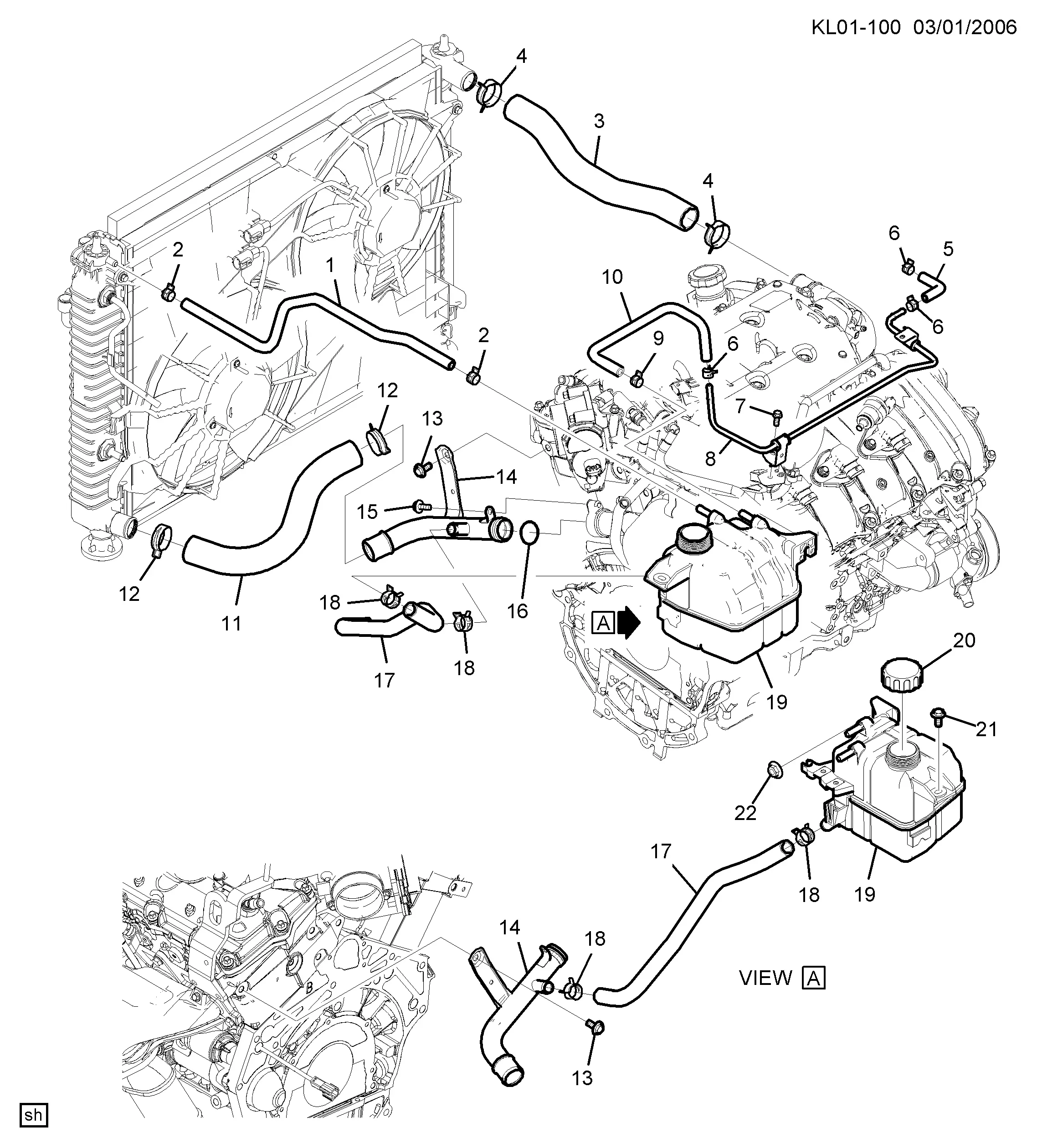 Radiator Hoses and Pipes diagram
