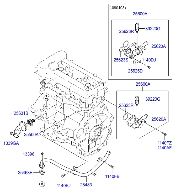 Coolant Hoses and Pipes diagram
