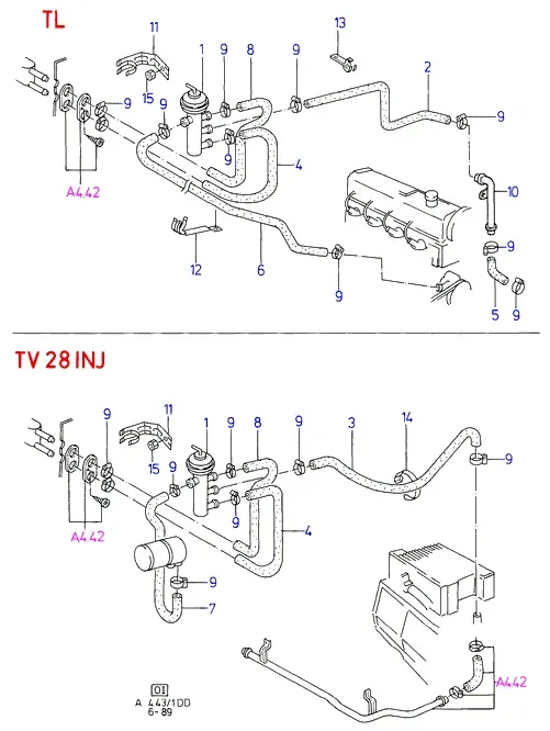 Heater Hoses diagram
