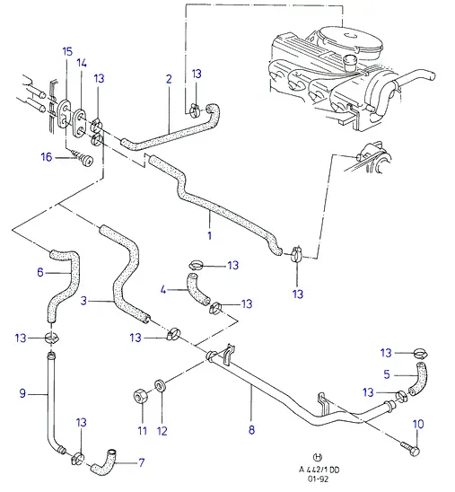 Heater Hoses diagram