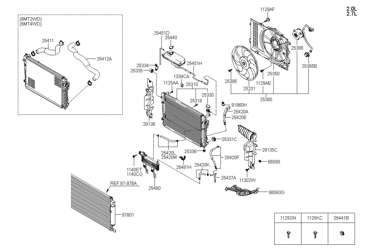 Radiator Hoses and Reservoir diagram