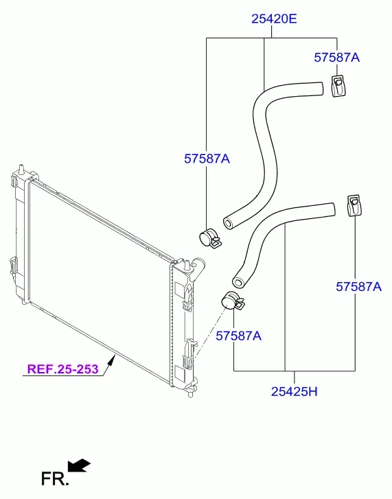 Cooling System Hoses diagram