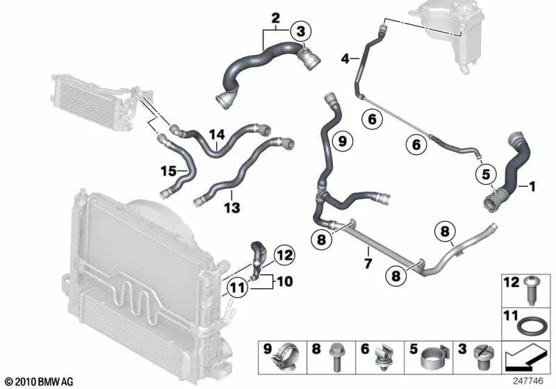 Cooling System Hoses diagram