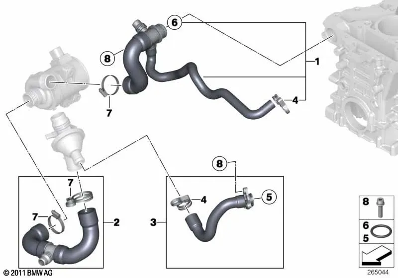 Cooling System Hoses diagram