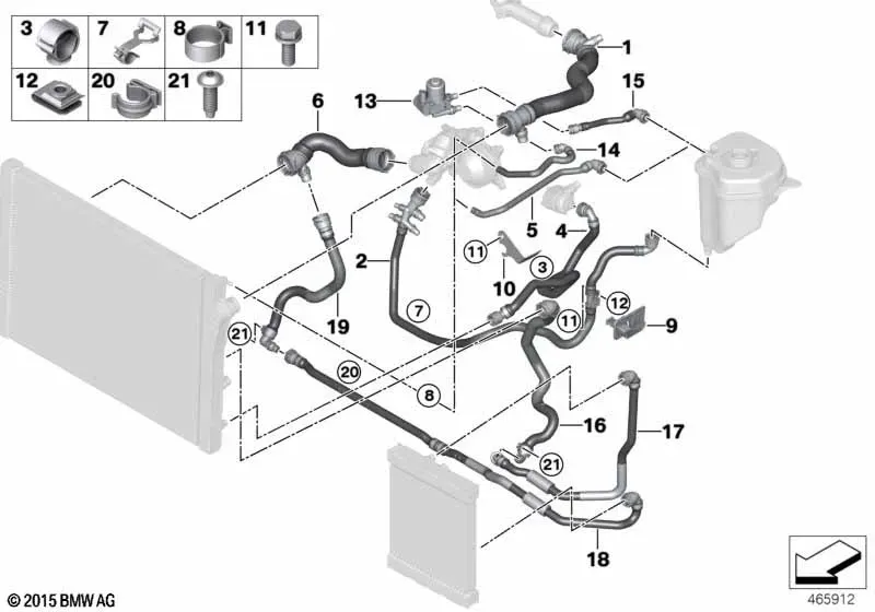Cooling System Hoses diagram