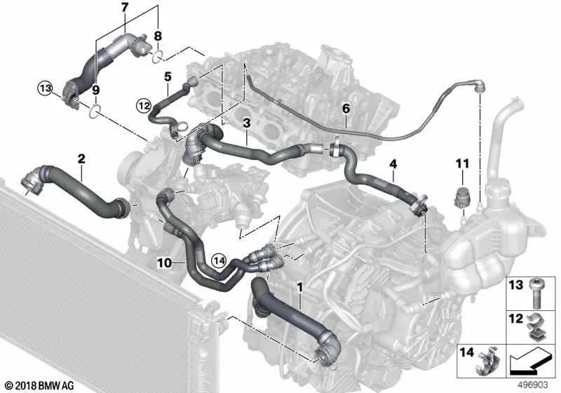 Cooling System Hoses diagram
