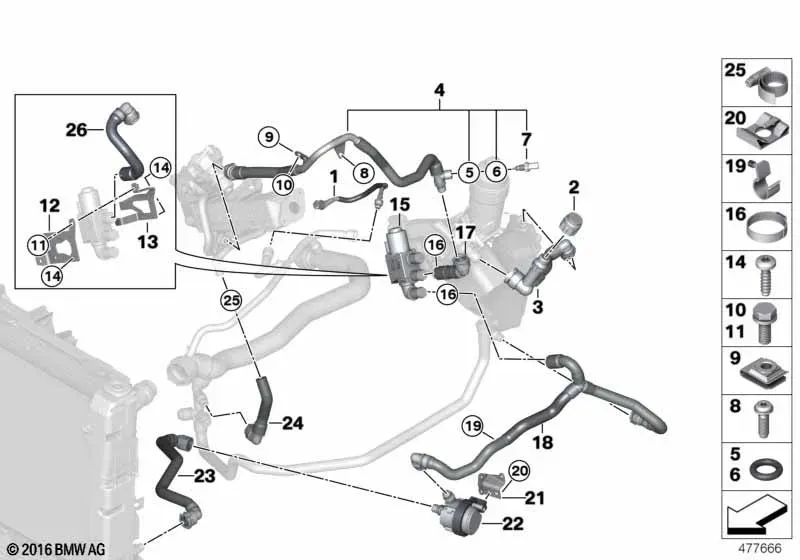 Engine Cooling Hoses diagram