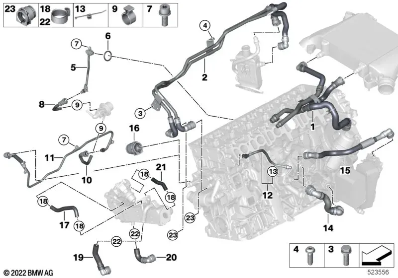 Engine Cooling Hoses diagram