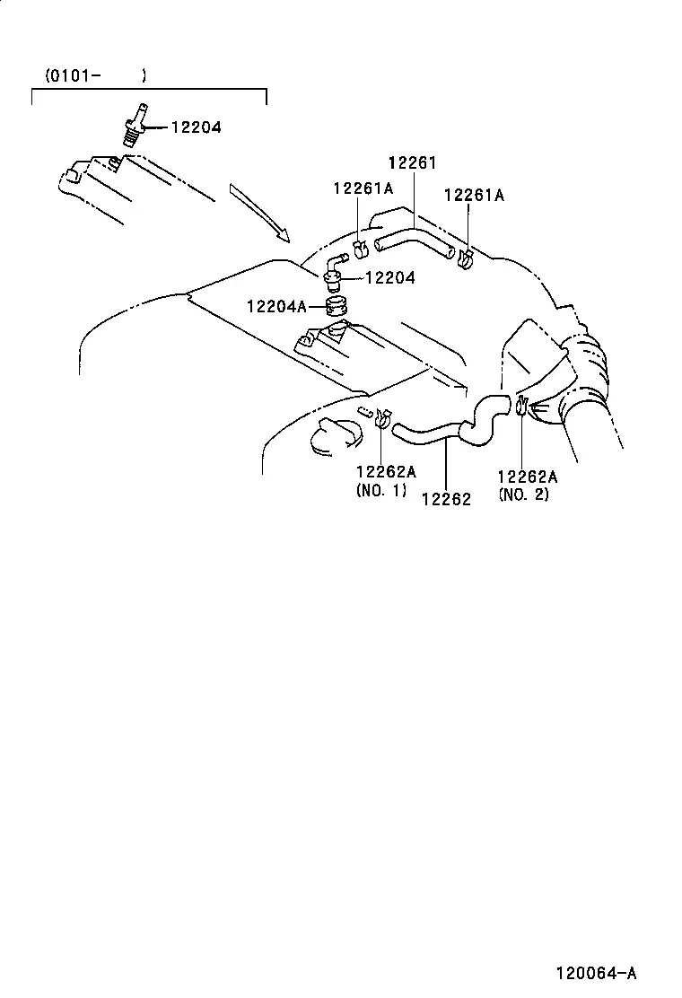 Crankcase Ventilation Hoses diagram