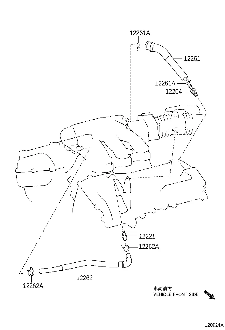 Crankcase Ventilation Hoses diagram