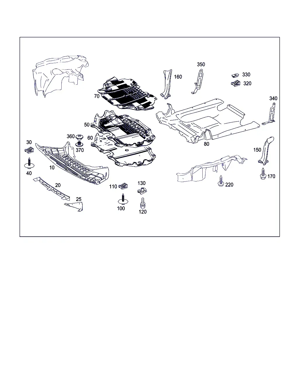 Engine Sound Insulation Cover diagram