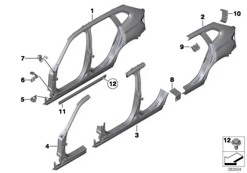 Body side panel diagram