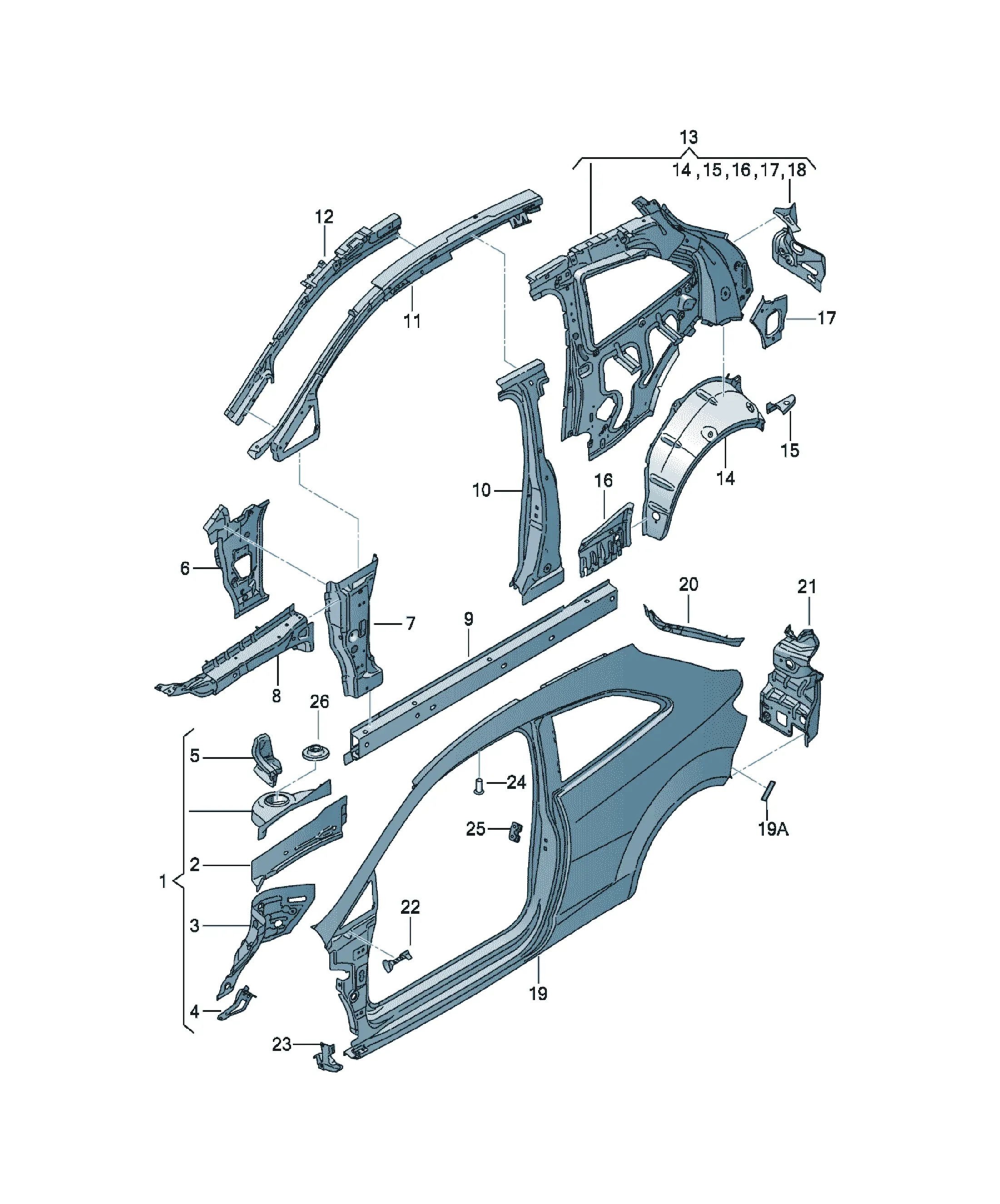 Body side panel diagram