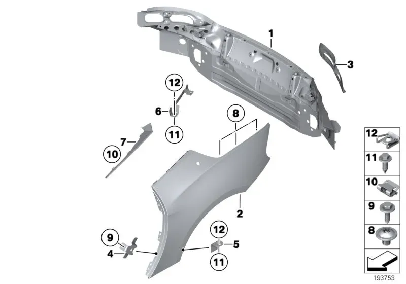 Rear body panel diagram