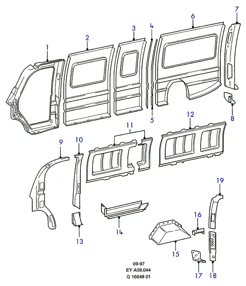 Side body panel diagram