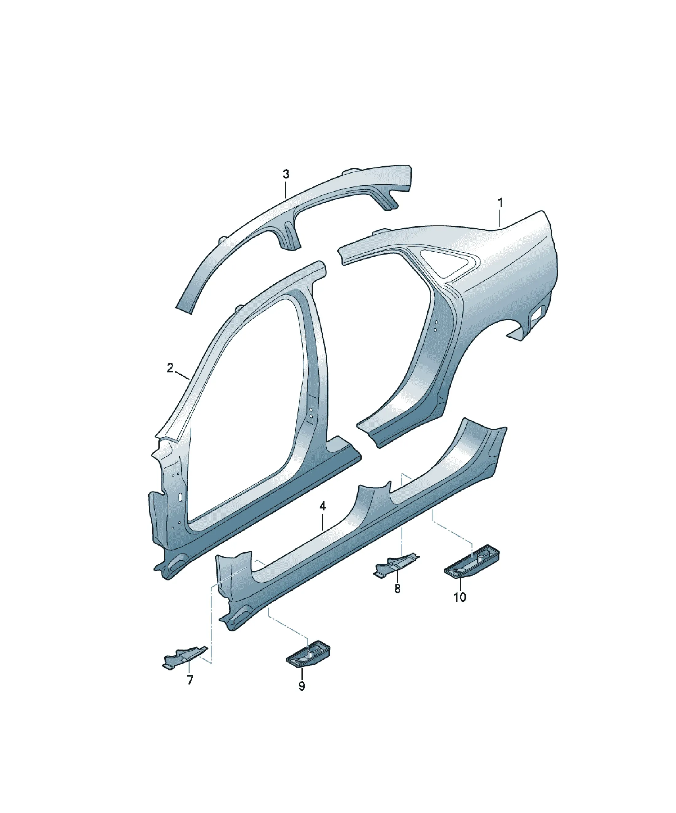 Side body panel diagram