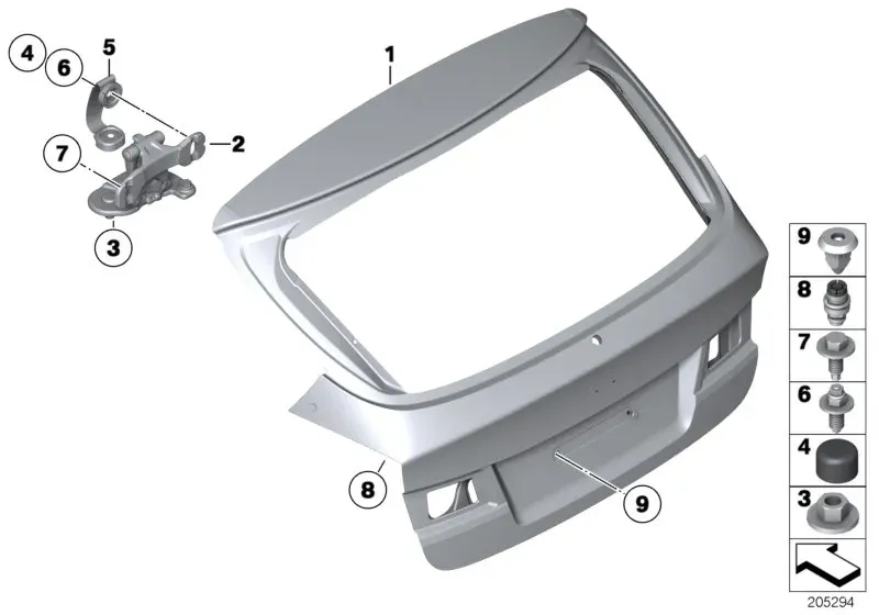 Trunk lid diagram
