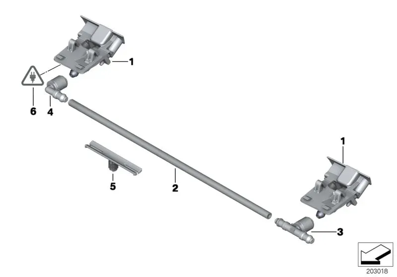 Windshield washer system diagram