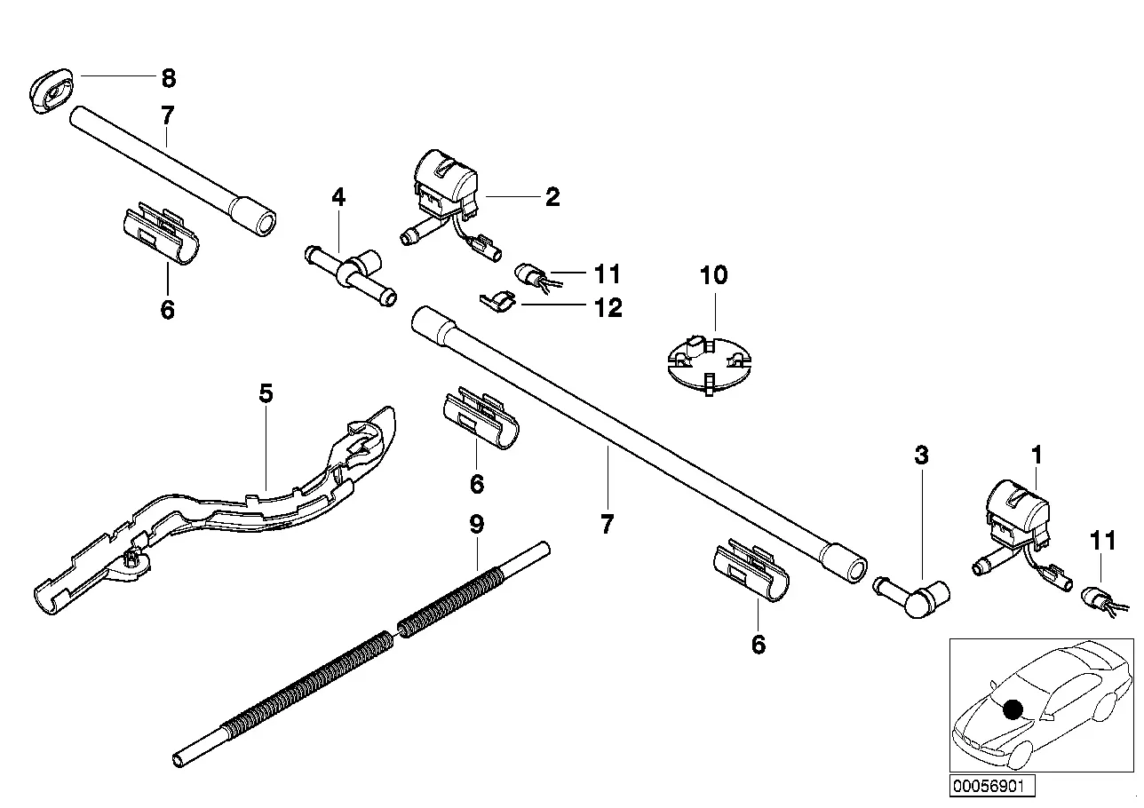 Windshield washer system diagram