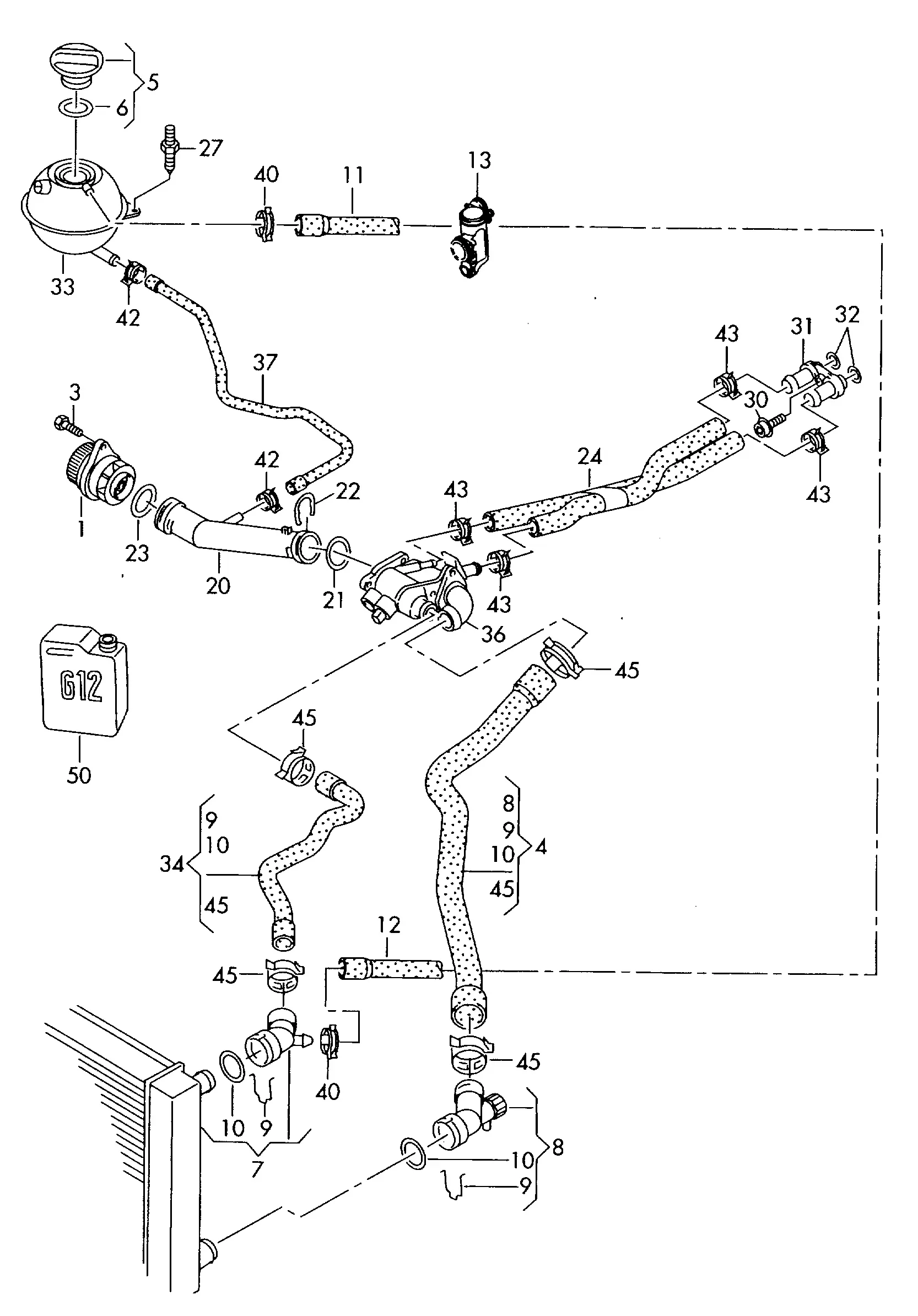 Cooling System and Expansion Tank diagram